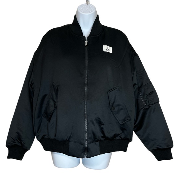 Nike Jordan Flight Renegade Black Bomber Jacket - Picture 5 of 15